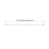 Карниз для ванной комнаты, 110-200 см, хром глянцевый, Elegante, IDDIS, (RSC0120i14)
