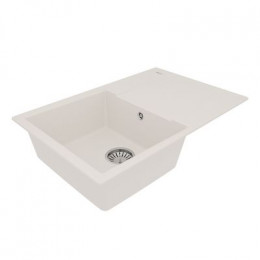 Кухонная мойка Lemark IMANDRA 760 врезная прямоугольная с крылом из кварцгранита цвет: Жасмин  (9910028)