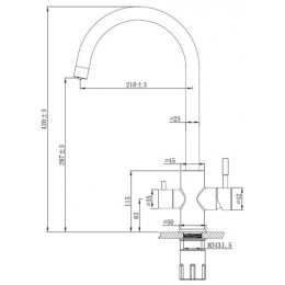 Смеситель для кухонной мойки ESKO K22 (K22 B)