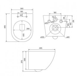 Унитаз подвесной безободковый, Blanco Q, IDDIS, (BLQNDSEI25)