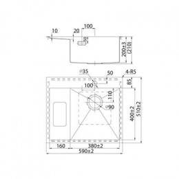 Мойка IDDIS Haze 590*510 сатин, правая (HAZ59SRi77)