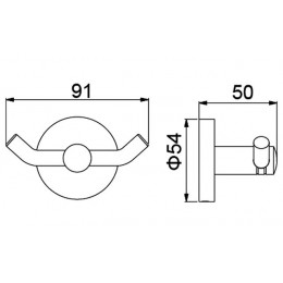 Крючок двойной Timo Saona черное золото (13012/18)