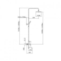 Душевая система, сатин, Fashun (A52401-3)