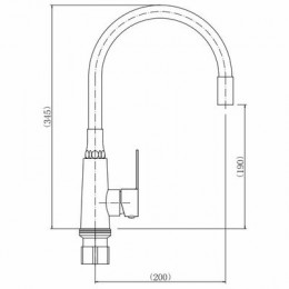 Смеситель для кухни FASHUN сатин/коричневый (A54301-16)