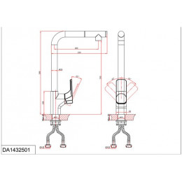 Смеситель для кухни с выдвижной лейкой Berlin.Freie DK (DA1432501)