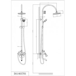 Душевая система DK Rhein Schiller (DA1463701C09)