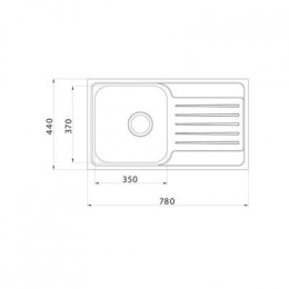 Мойка IDDIS нерж. сталь, шелк, с крылом 780*440*180 Sound (SND78SDi77)
