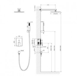 Душевая система встроенная Timo Selene белый матовый (SX-2069/16SM)