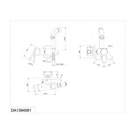 Смеситель для душа DK Rhein.Marx с гигиеническим душем встраиваемый (DA1394581)