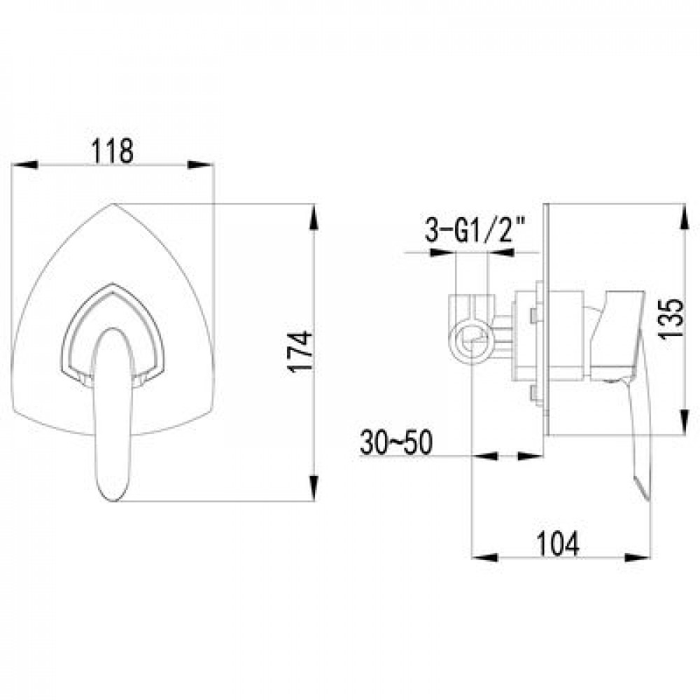 Смеситель для душа Lemark Mars (LM3523C)