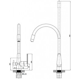 Смеситель для кухонной мойки ESKO Coral (CL 03 W)