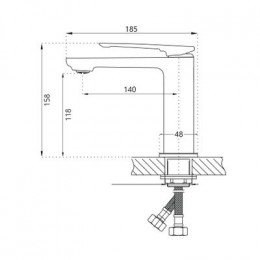 Смеситель для раковины Haiba черный (HB10817-7)