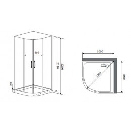Душевая кабина Timo Premium IMPI 100*100*220  (H-517)