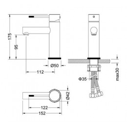 Смеситель для раковины Timo Saona (2361/18F) черное золото