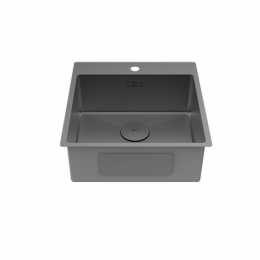 Кухонная мойка Lemark JANGA 490 прямоугольная из нержавеющей стали цвет: графит (9936107)