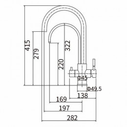 Смеситель для кухни FASHUN (A54309-C)