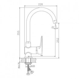 Смеситель для кухни Haiba (HB4068)