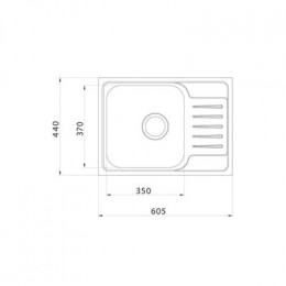 Мойка IDDIS нерж. сталь, шелк, с крылом 605*440*180 Sound (SND60SDi77)