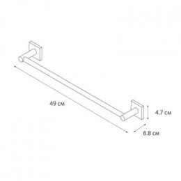 Полотенцедержатель трубчатый Fixsen Lux Satin, 45см, сатин (FX-16001)