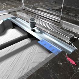 Душевой лоток TIMO Drain Protect 700 с вставкой LG20, сатин (DP20700-LG20700)