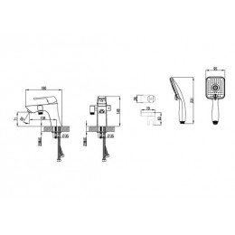Смеситель на борт ванны Lemark Unit (LM4515C)