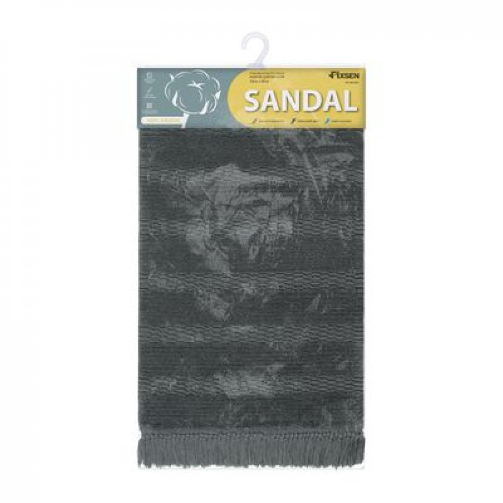 Коврик для ванной 1-ый Fixsen SANDAL, серый, 50х80см (FX-8020K)