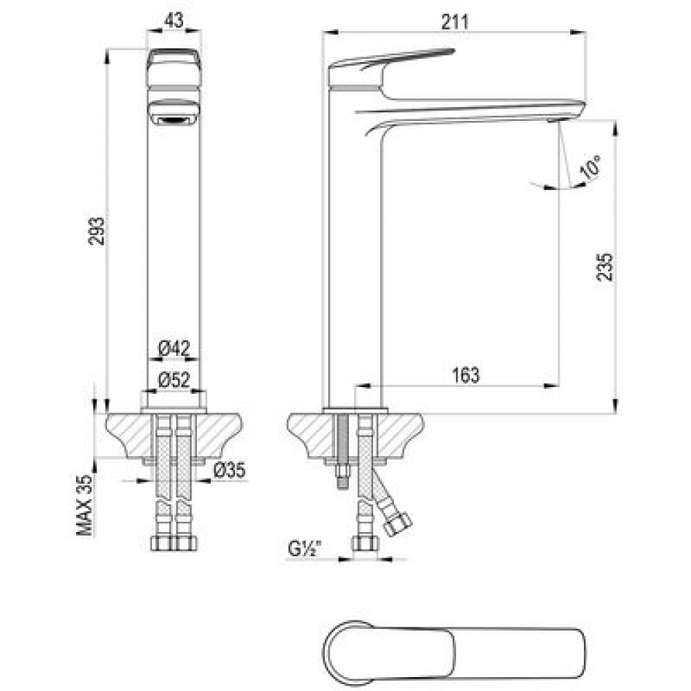 Смеситель Lemark Verba для раковины (LM11409C)