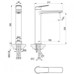 Смеситель Lemark Verba для раковины (LM11409C)