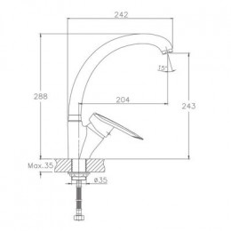 Смеситель для кухни Haiba (HB4107-2)