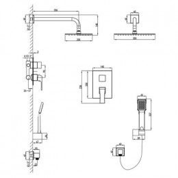 Душевой комплект Lemark Unit (LM4529C)