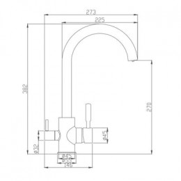 Смеситель для кухни Haiba (HB76840)