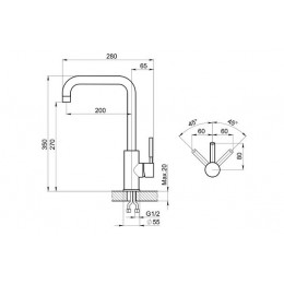 Смеситель для кухни GRANULA (ST-4033, ТУРМАЛИН)