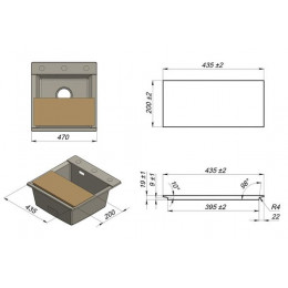 Кухонная мойка GRANULA ESTETICA (4701, ЧЁРНЫЙ)