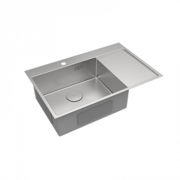Кухонная мойка Lemark KEZADRA 780L прямоугольная с крылом из нержавеющей стали (чаша СЛЕВА) цвет: сталь (9937149)
