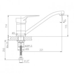 Смеситель для кухни Haiba (HB4963)
