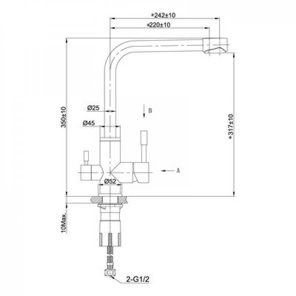 Смеситель для кухни Lemark Expert (LM5061RGN)