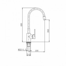 Смеситель для кухни FASHUN с гибким изливом  (A4253+B01)