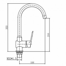 Смеситель для кухни FASHUN хром (A4007)