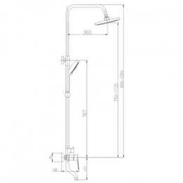 Душевая система Haiba (HB2414)