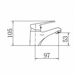 Смеситель для умывальника FASHUN хром (A1013)