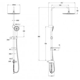 Душевой гарнитур Lemark  (LM8809C)