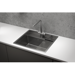Кухонная мойка GRANULA (6051, СТАЛЬ САТИН)
