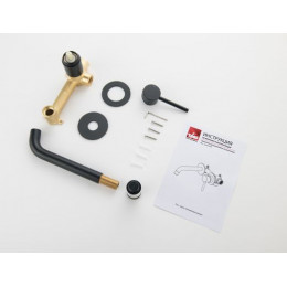 Смеситель для раковины встроенный Timo Saona черный (2372/03SM)