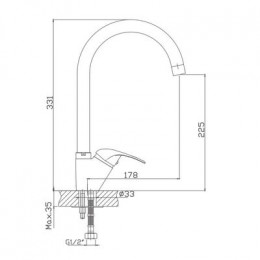 Смеситель для кухни Haiba (HB4615)