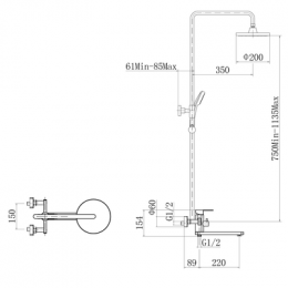 Душевая стойка FASHUN (A52420)