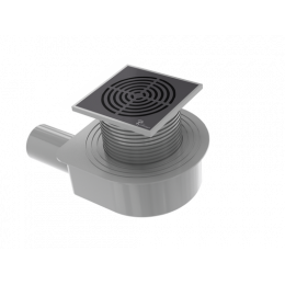 Душевой трап SMART DESIGN 15x15 cm, нерж.сталь ЧЕРНЫЙ