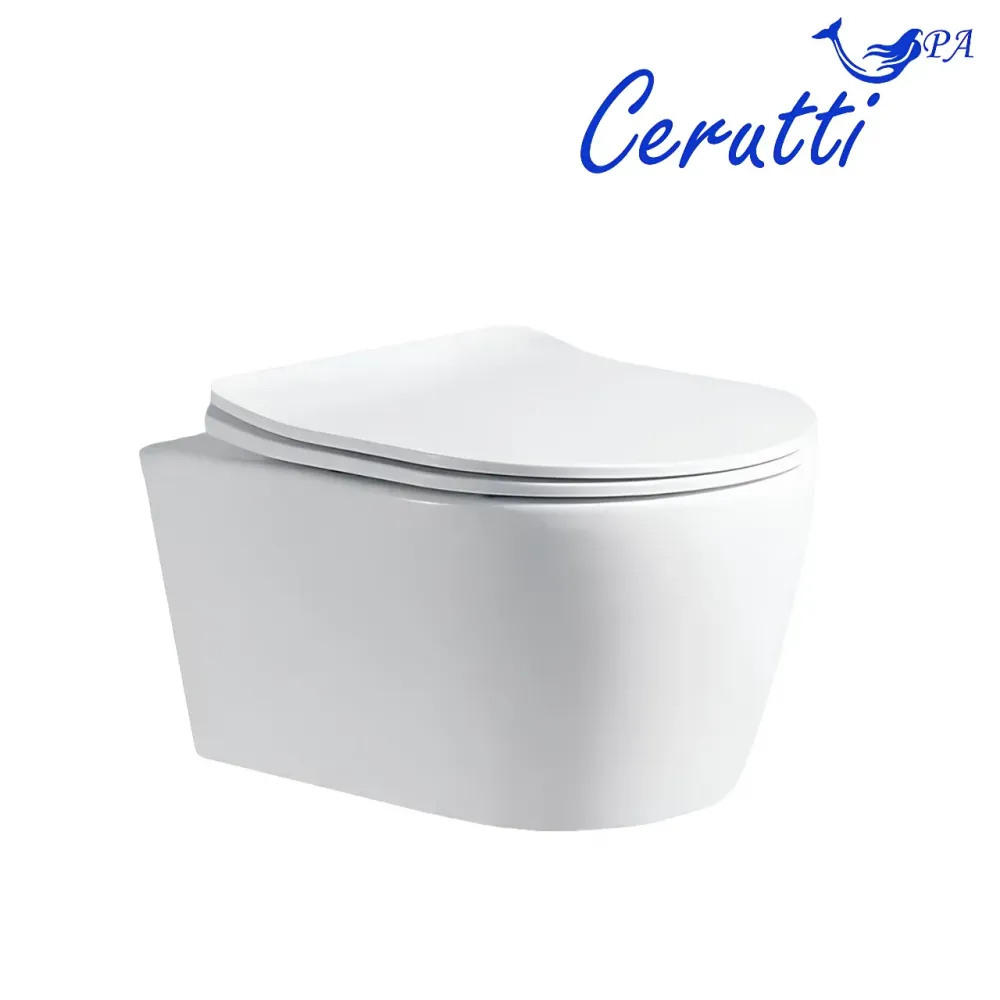 Унитаз SELLA UF подвесной безободковый, сиденье дюропласт с микролифтом Ceruttispa CT10362 (485х365х360)