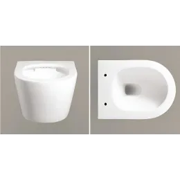 Унитаз SELLA UF подвесной безободковый, сиденье дюропласт с микролифтом Ceruttispa CT10362 (485х365х360)