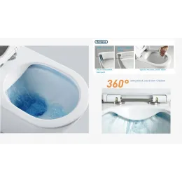 Унитаз SELLA UF подвесной безободковый, сиденье дюропласт с микролифтом Ceruttispa CT10362 (485х365х360)