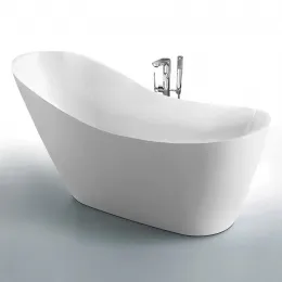 Ванна GLORIA170 акриловая (1700x750x720) отдельностоящая, белая, со сливом-переливом Ceruttispa